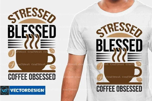 Coffee T-Shirt Design SVG Bundle 3 - CraftNest - Digital Crafting and Art