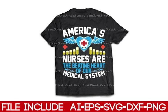 Nurse T-Shirt SVG Bundle - CraftNest - Digital Crafting and Art