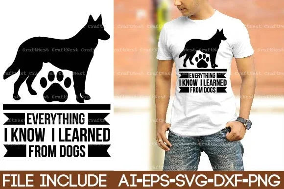 Dog T-Shirt SVG Bundle 99 - CraftNest - Digital Crafting and Art