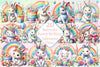 Rainbow Bunny Birthday Clipart Bundle