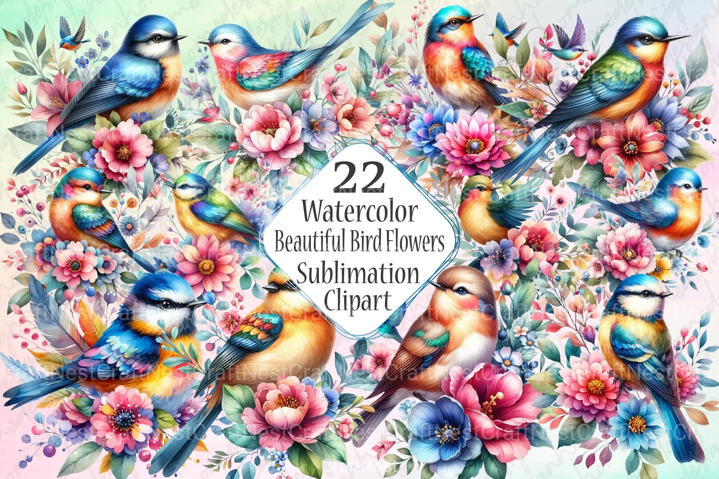 Beautiful Birds Clipart Bundle - CraftNest - Digital Crafting and Art