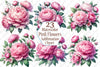 Pink Flowers Clipart Bundle