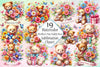 Mother's Day Teddy Bear Clipart Bundle
