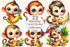 Funny Monkey Clipart Bundle