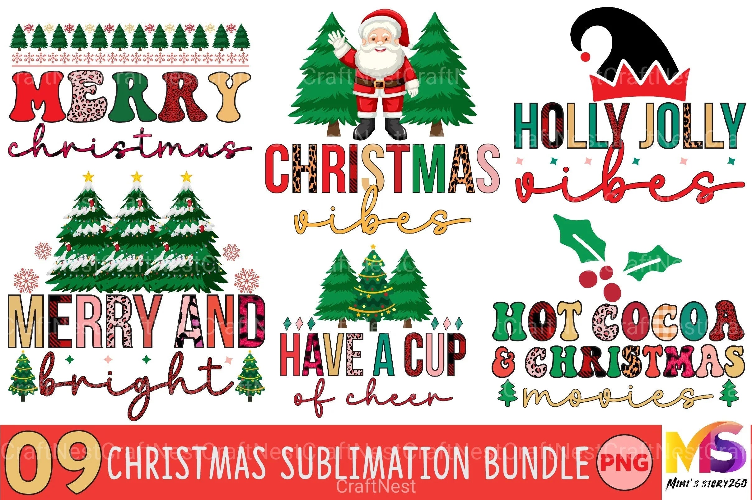 Christmas Clipart Bundle 99 - CraftNest - Digital Crafting and Art