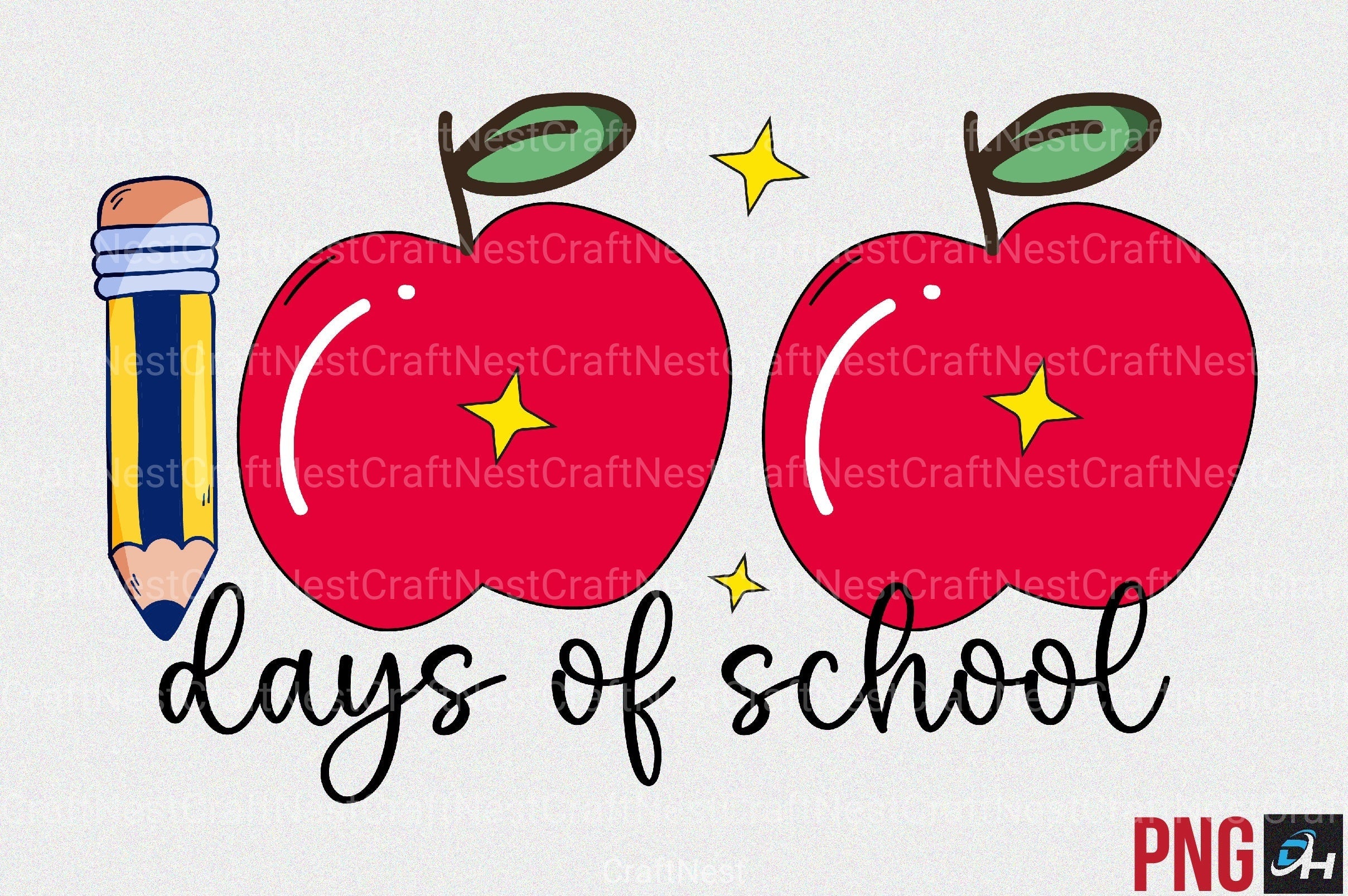 100 Days of School Clipart Bundle - CraftNest - Digital Crafting and Art