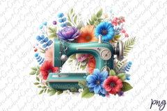 Floral Sewing Machine Clipart Bundle - CraftNest - Digital Crafting and Art