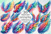 Colorful Angel Wings Clipart Bundle