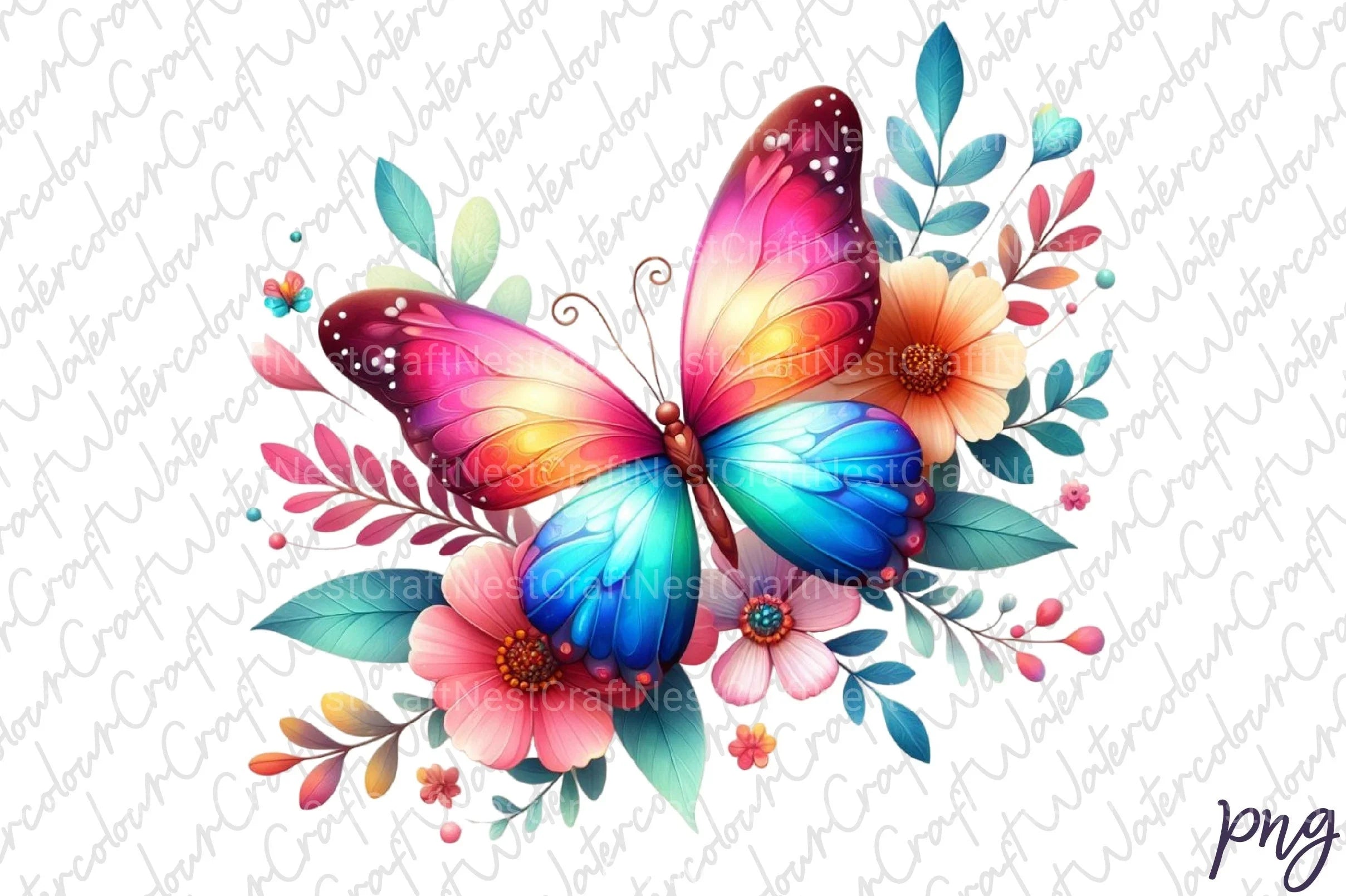 Cute Butterflies Clipart Bundle 1 - CraftNest - Digital Crafting and Art