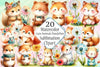 Cute Animals & Dandelion Clipart Bundle