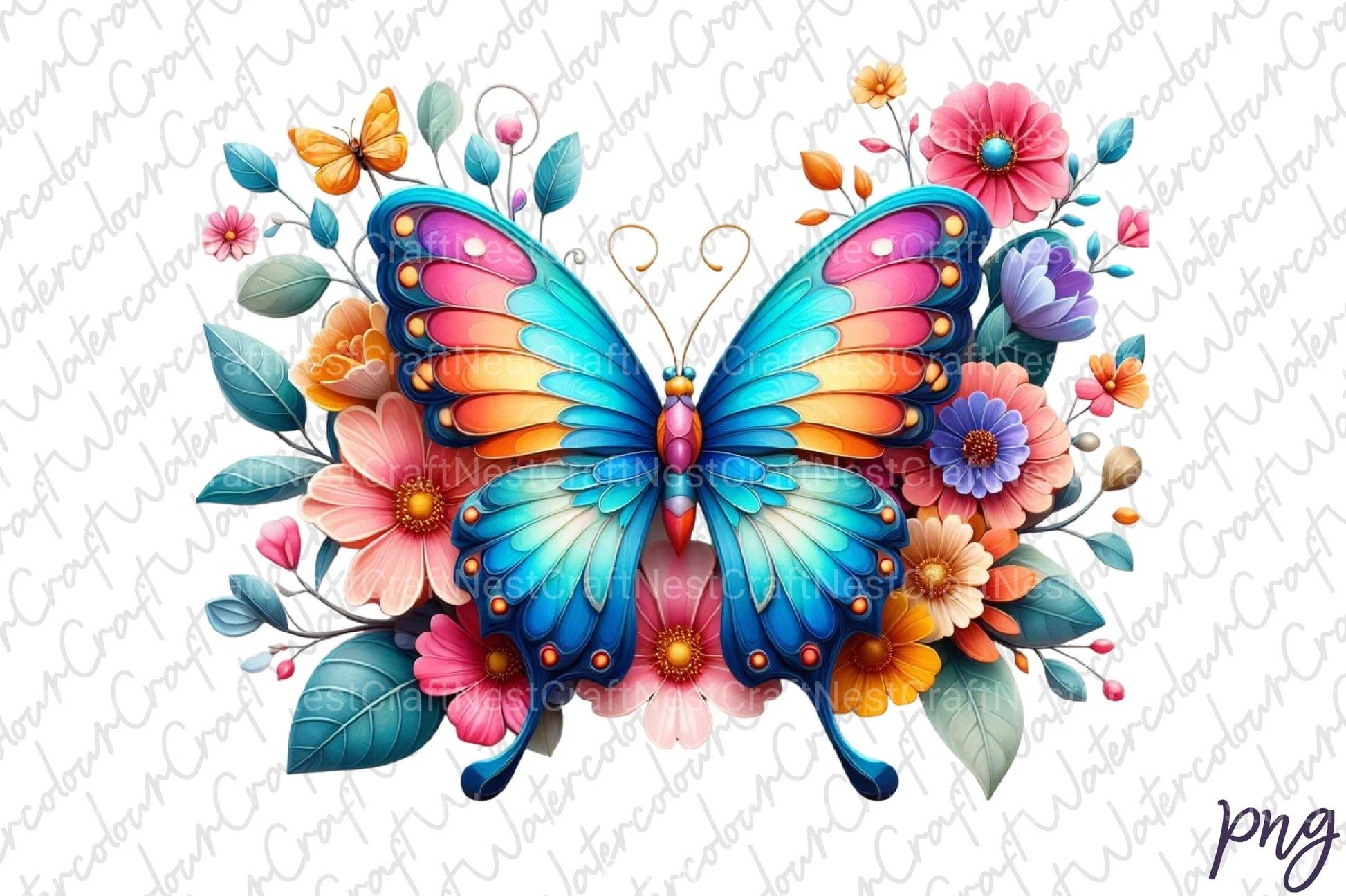 Cute Butterflies Clipart Bundle 1 - CraftNest - Digital Crafting and Art