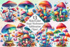 Magic Mushrooms Graphics Clipart Bundle