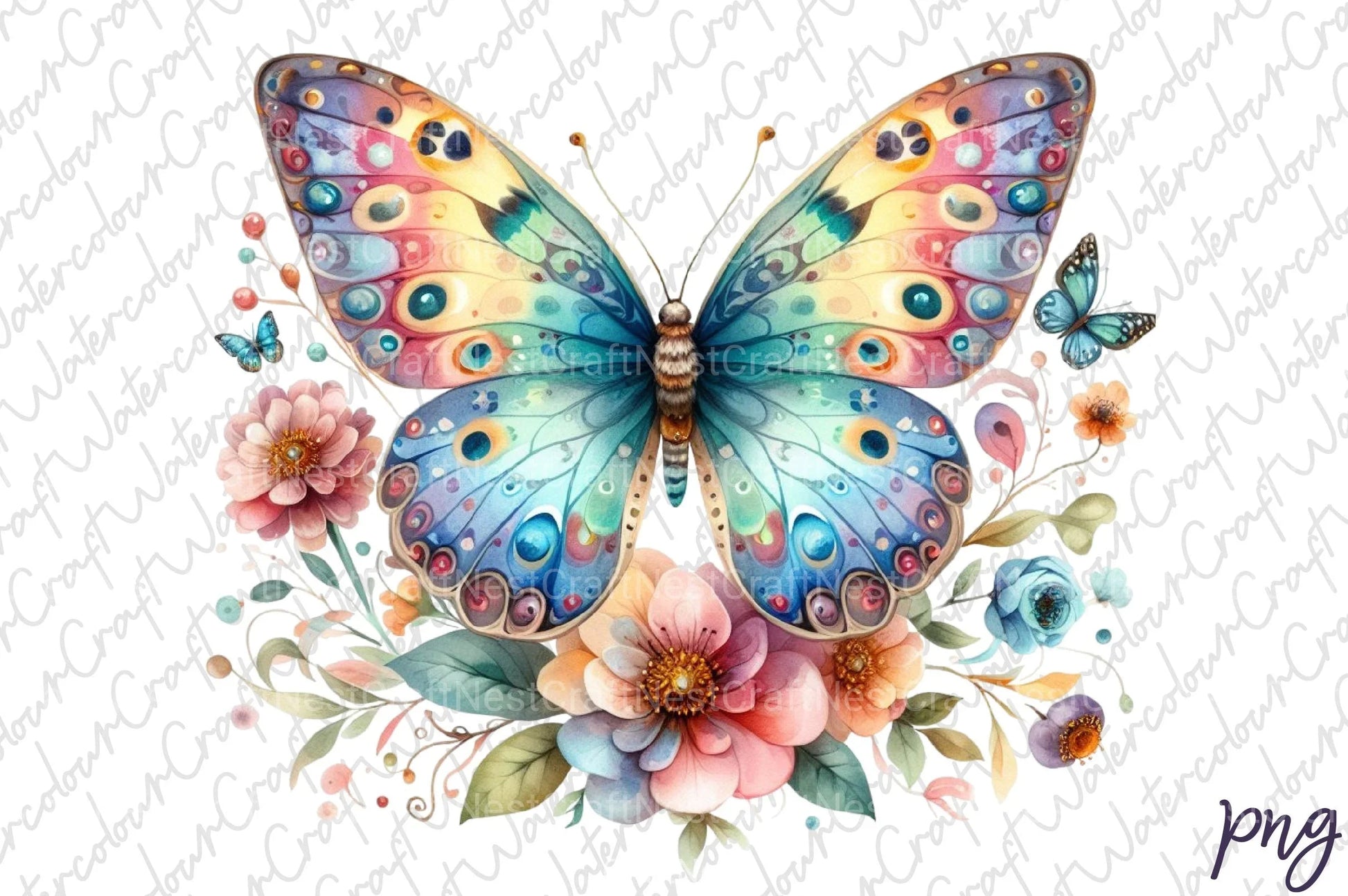 Cute Butterflies Clipart Bundle 1 - CraftNest - Digital Crafting and Art