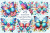 Cute Butterflies Clipart Bundle