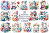Knitted Cute Animals Clipart Bundle