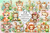 Baby Jungle Animals Clipart Bundle