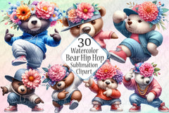 Bear Hip Hop Dancer Clipart Bundle - CraftNest - Digital Crafting and Art