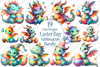 Cute Dragon Easter Clipart Bundle
