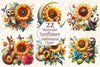 Sunflower Clipart Bundle Set