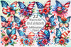 4th of July Butterfly Clipart Bundle