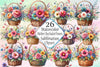 Mother's Day Flower Basket Clipart Bundle
