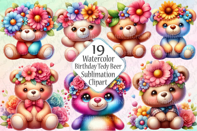 Cute Teddy Bear Clipart Bundle 24 - CraftNest - Digital Crafting and Art