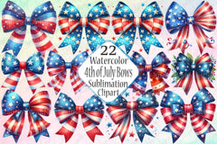 4th of July Bows Clipart Bundle - CraftNest - Digital Crafting and Art