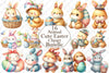 Cute Easter Animals Clipart Bundle