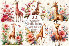 Cute Giraffe Clipart Bundle 11 - CraftNest - Digital Crafting and Art