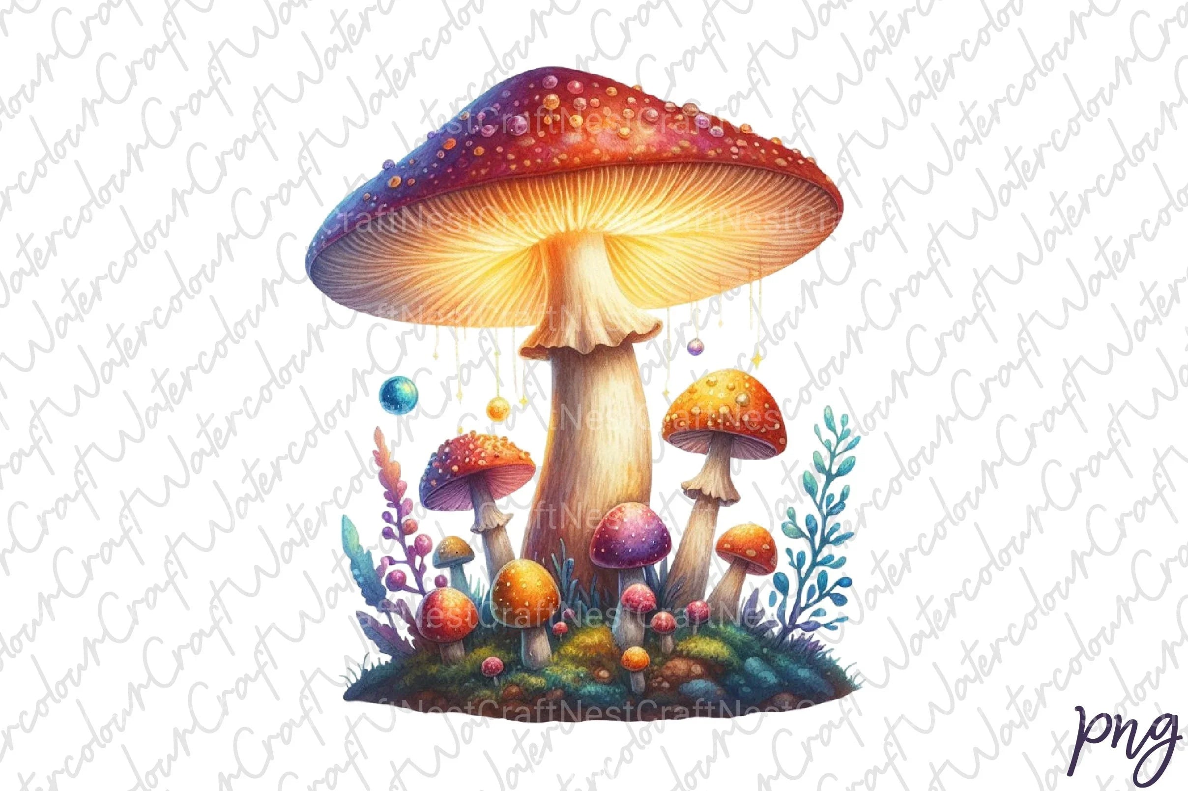 Mushroom Clipart Bundle 1 - CraftNest - Digital Crafting and Art