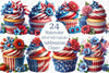 4th of July Cupcake Clipart Bundle