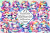 Little Unicorn Girls Clipart Bundle