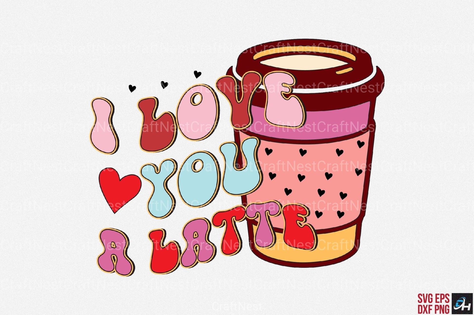 Retro Valentine's Day Design Bundle - CraftNest - Digital Crafting and Art