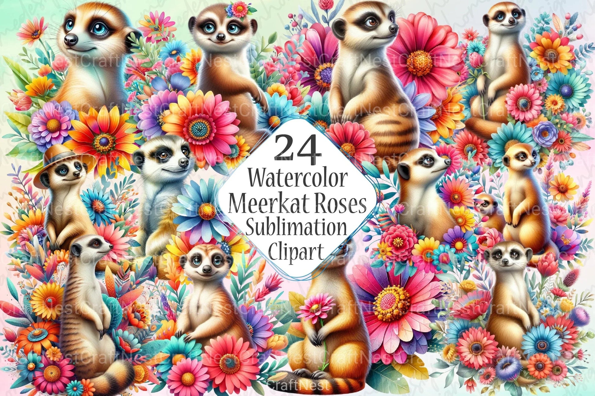 Meerkats Clipart Bundle - CraftNest - Digital Crafting and Art