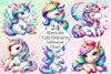 Cute Unicorns Clipart Bundle