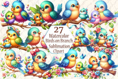 Funny Mom and Baby Bird Clipart Bundle - CraftNest - Digital Crafting and Art