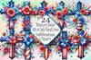 4th of July Floral Cross Clipart Bundle