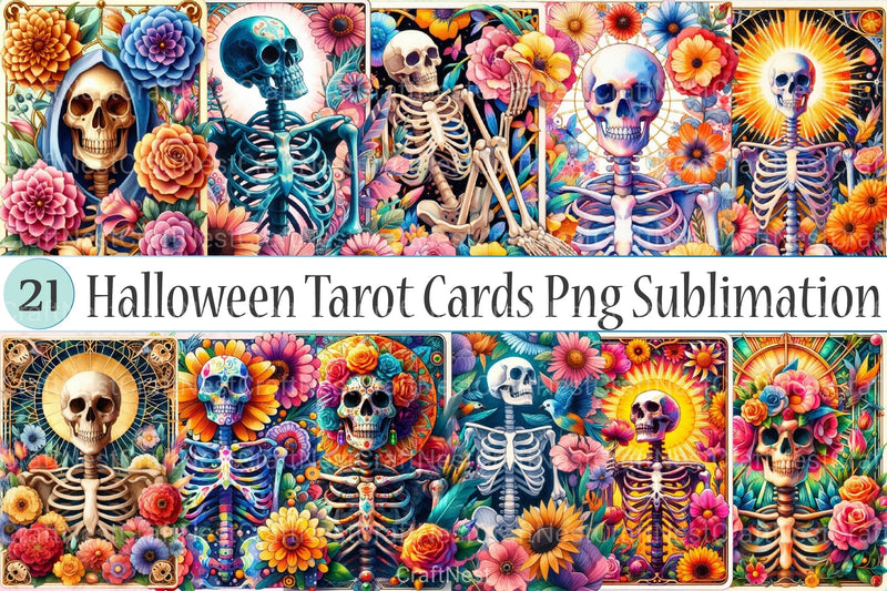 Halloween Tarot Card Clipart Bundle 66 - CraftNest - Digital Crafting and Art