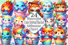 Cute Animal Clipart Bundle in Bucket - CraftNest - Digital Crafting and Art