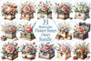 Flower Boxes Clipart Bundle