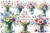 Wildflower Jar Clipart Bundle