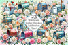 Mailbox with White Roses Clipart Bundle