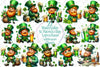 St. Patrick's Day Leprechaun Clipart Bundle