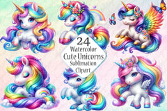 Unicorn Clipart Bundle 99 - CraftNest - Digital Crafting and Art