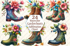 Garden Boots Clipart Bundle 13 - CraftNest - Digital Crafting and Art