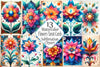 Flowers Tarot Cards Clipart Bundle