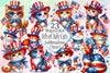 4th of July Cats Clipart Bundle
