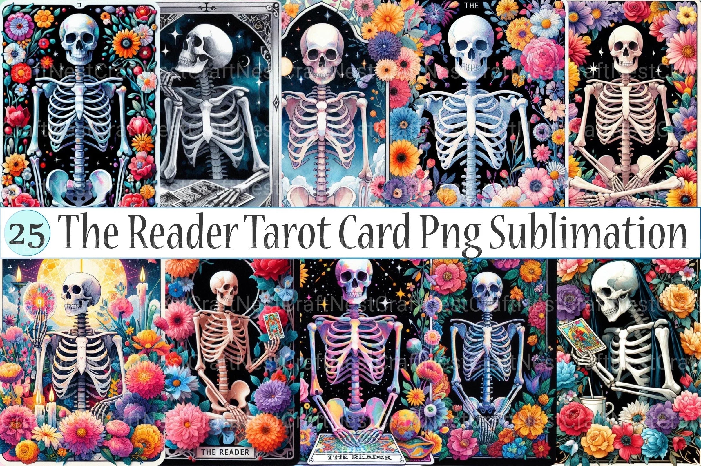 The Reader Tarot Card Clipart Bundle - CraftNest - Digital Crafting and Art