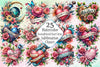 Mother's Day Neotraditional Heart Tattoo Clipart Bundle