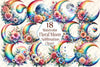 Floral Moon Clipart Bundle